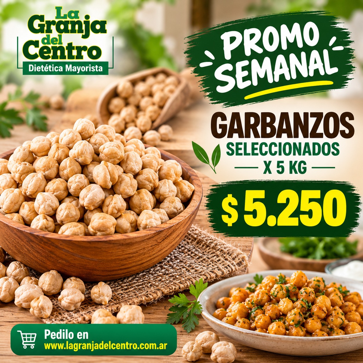 Ofertas y Promociones Garbanzos x 5 kg  promo semanal